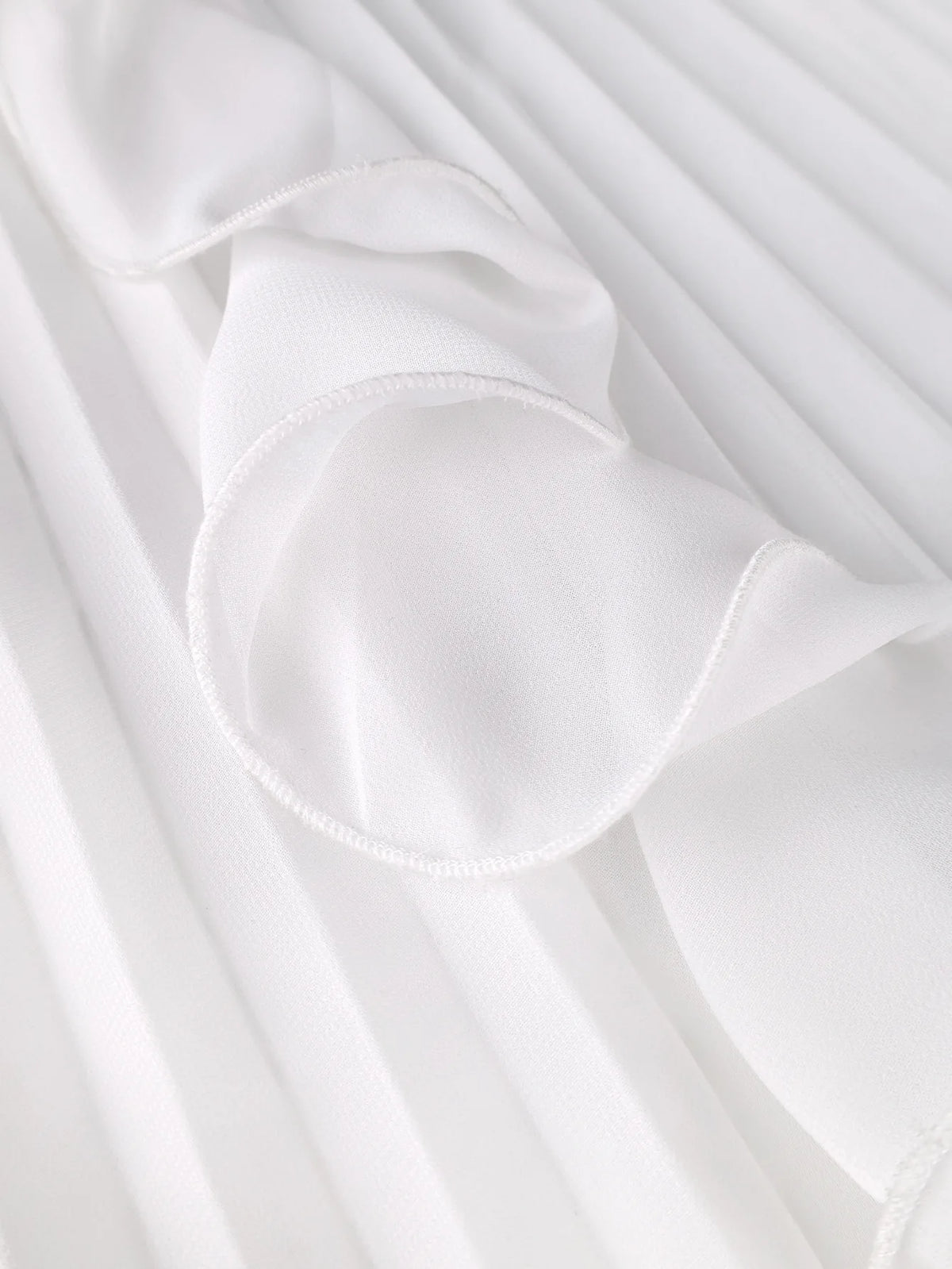 Plus Size Women V-neck Ruffle Jumpsuit White Ruffle Chiffon Wide-leg Rhinestone Belt Pleated Summer Elegant Casual Party Outfit
