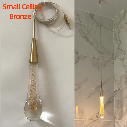 Customizable Post-Modern Crystal Glass led Pendant Lights Hanglamp Drop Light Restaurant Bar Pendant Lamp Staircase Lamps