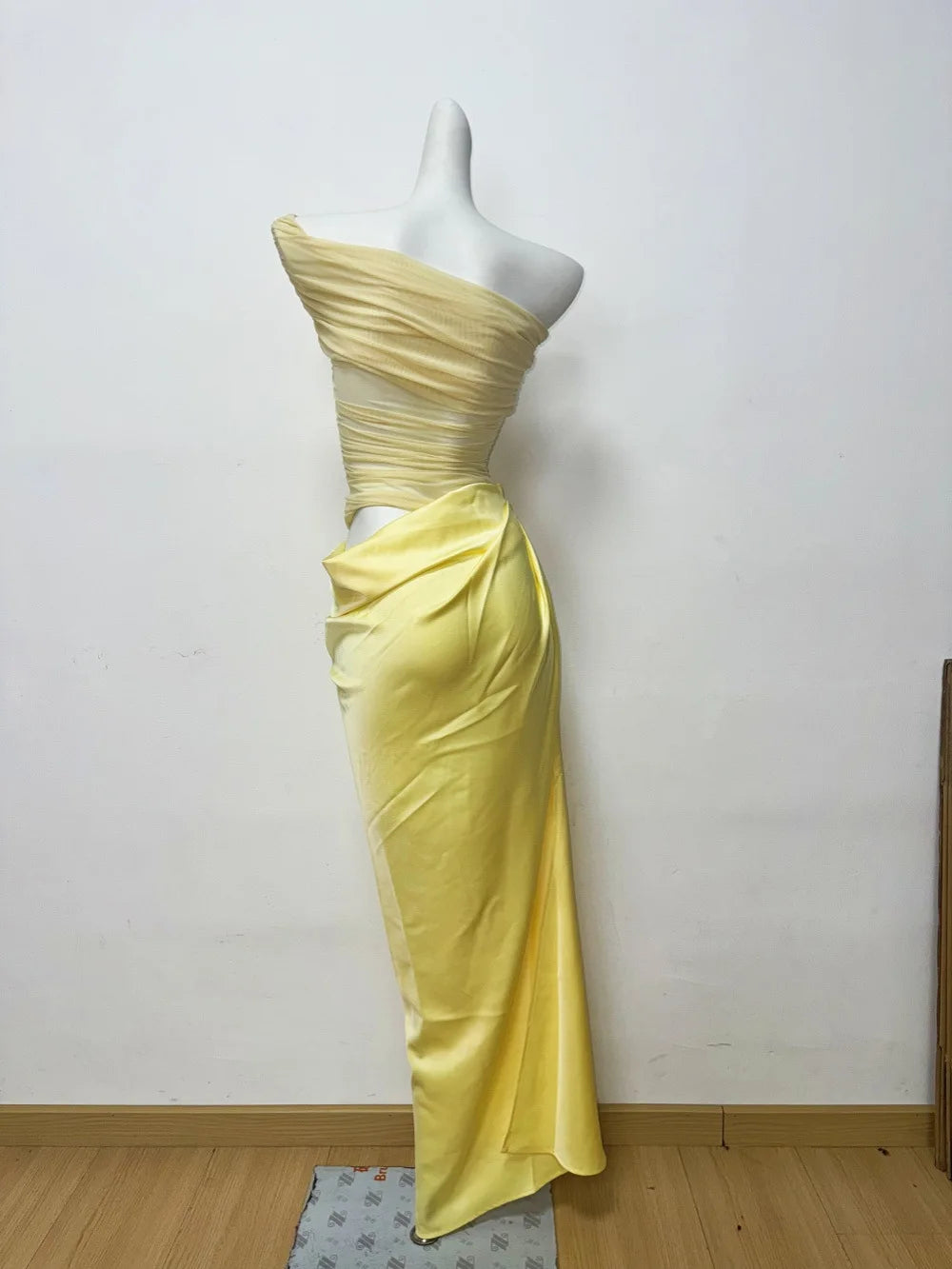 MsChuh Summer Party Dresses For Woman One-shoulder Long Evening Dress Sexy Holiday French Vestidos Solid Color Temperament Slim