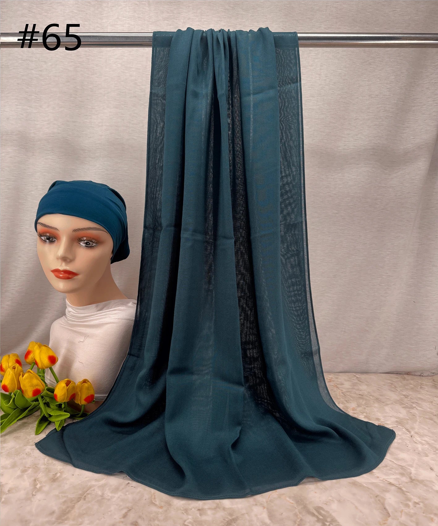 110colors Modal Hijab with Modal Undercap Set Basic Stretchy Pullover Headscarf Thin Breathable Sunscreen Head Wrap Hijabs Scarf