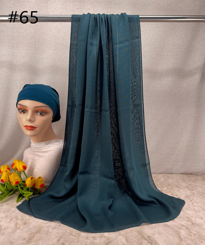 110colors Modal Hijab with Modal Undercap Set Basic Stretchy Pullover Headscarf Thin Breathable Sunscreen Head Wrap Hijabs Scarf