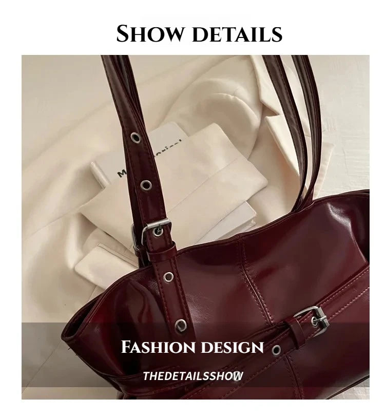 Winter Style Women's Retro Minimalist Tote Shoulder Bag 2025 Autumn Large Capacity Commuting Top-Handle Hand Bags for Women