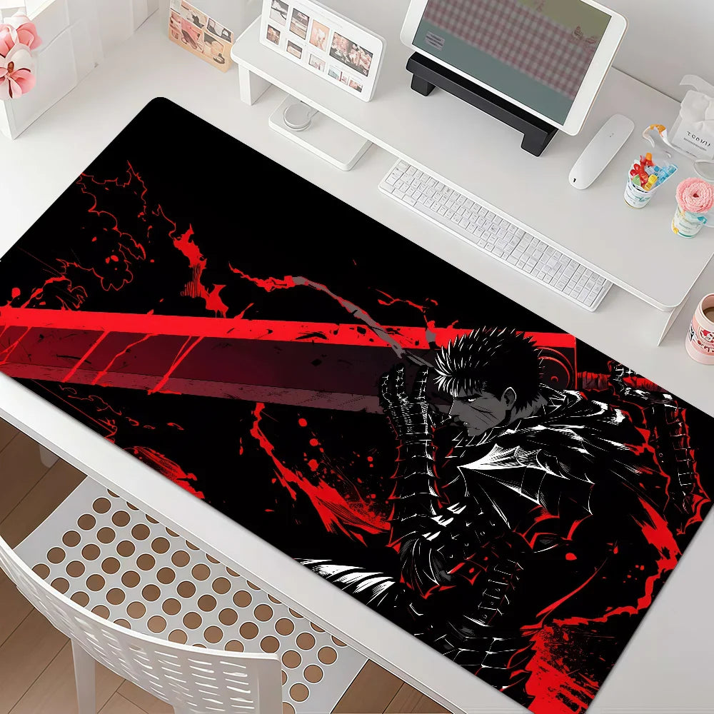 Retro Classic Comics B-berserk Mouse Pad Anti Slip Rubber Edge Locked Thickened Laptop Gaming Desk Mat