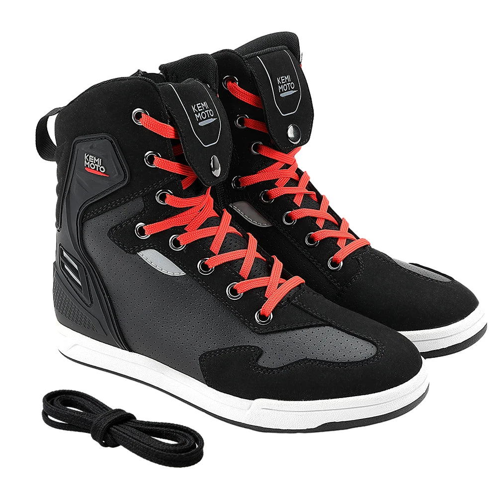 KEMIMOTO Men’s Motorcycle Riding Shoes Summer Breathable Anti-Collision Commuter Boots Non-Slip Sole for UTV ATV Equipment