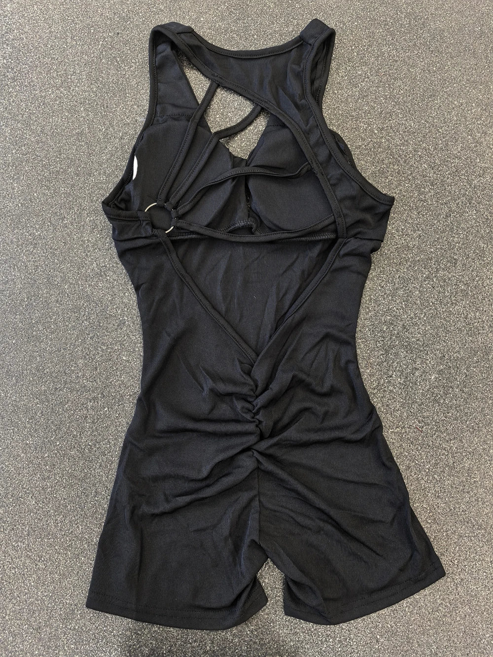 Women's Sexy Backless Rompers Criss Cross Bodycon One Piece Halter Hips Lifting Yoga Bodysuit Short Jumpsuits With Chest Pads