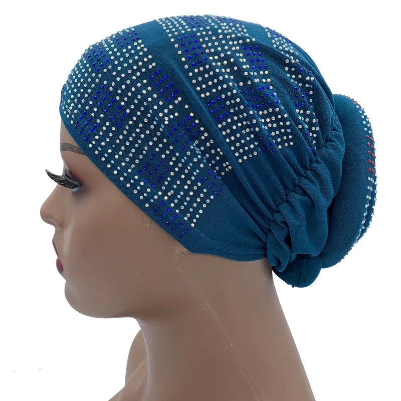 Summer Breathable Turban Cap for Women Muslim Under Scarf Cap African Lady Head Wraps Bonnet
