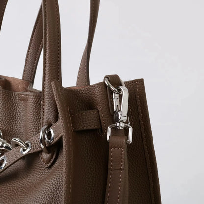 2026 Top grade Women's Genuine Leather Bag High Quality Casual Versatile Handbags Female Shoulder Bags Commute Totes Coffee