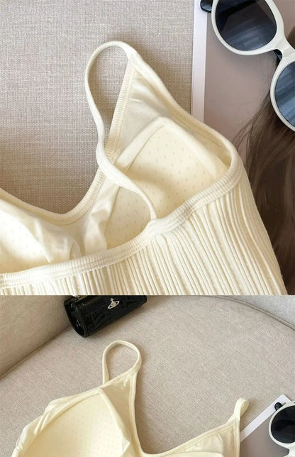 Fashion V Neck Sleeveless Summer Knit Tank Top White Women Black Casual Basic T Shirt Off Shoulder Camis Sexy Backless Crop Tops