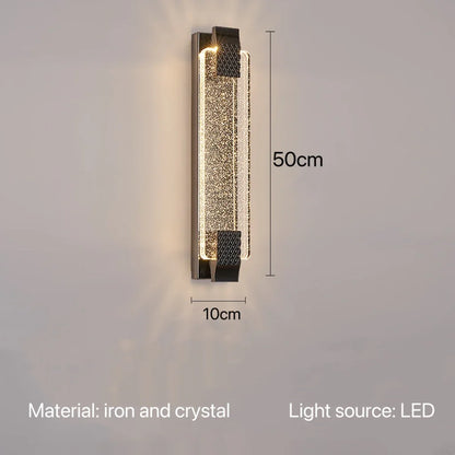Modern Luxury Crystal Wall Lamp Bedroom Bedside Corridor Stairway Hallway Restaurant Kitchen Background Wall Led Light Sconce