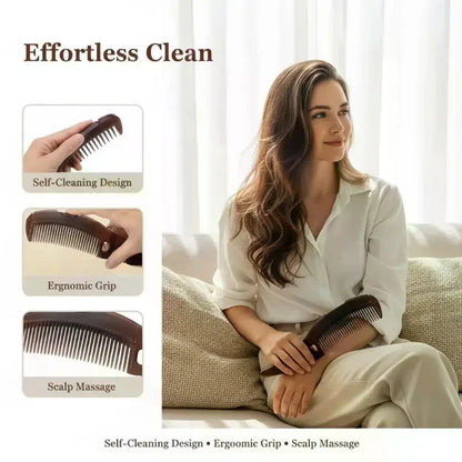 Oil-Control Energy Comb, Hollow Scalp Brush, No Shampoo Needed, Removes Grease & Dandruff, Hair Cleansing Massage Comb for Oily