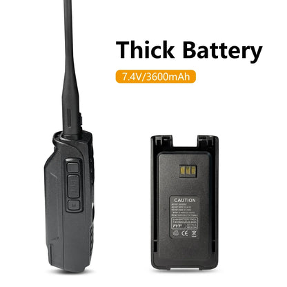 MD-390 Original Battery Enlarge Thicker Battery USB-C Charge 3600mAh Compatible With MD-UV390 MD-390Plus TH-UV8200 Walkie Talkie