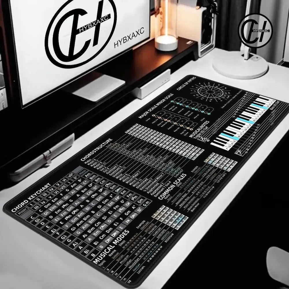 Music Theory Mouse Pad Shortcut Keys Mouse Pad Desk Mat Cheat Sheet HYBXAXC  Users Anti Slip Software Engineers Desk Pad