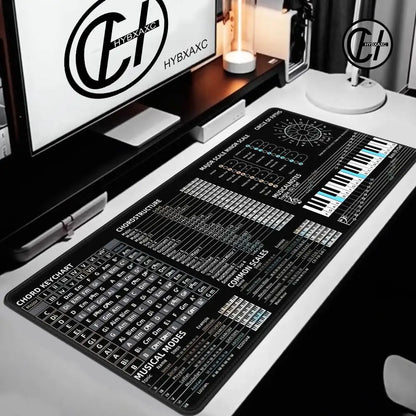 Music Theory Mouse Pad Shortcut Keys Mouse Pad Desk Mat Cheat Sheet HYBXAXC  Users Anti Slip Software Engineers Desk Pad