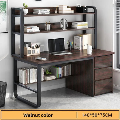 New model Desk Desktop Computer Desk Simple Home Desk Student Bedroom Bookshelf Integrated Writing Desk