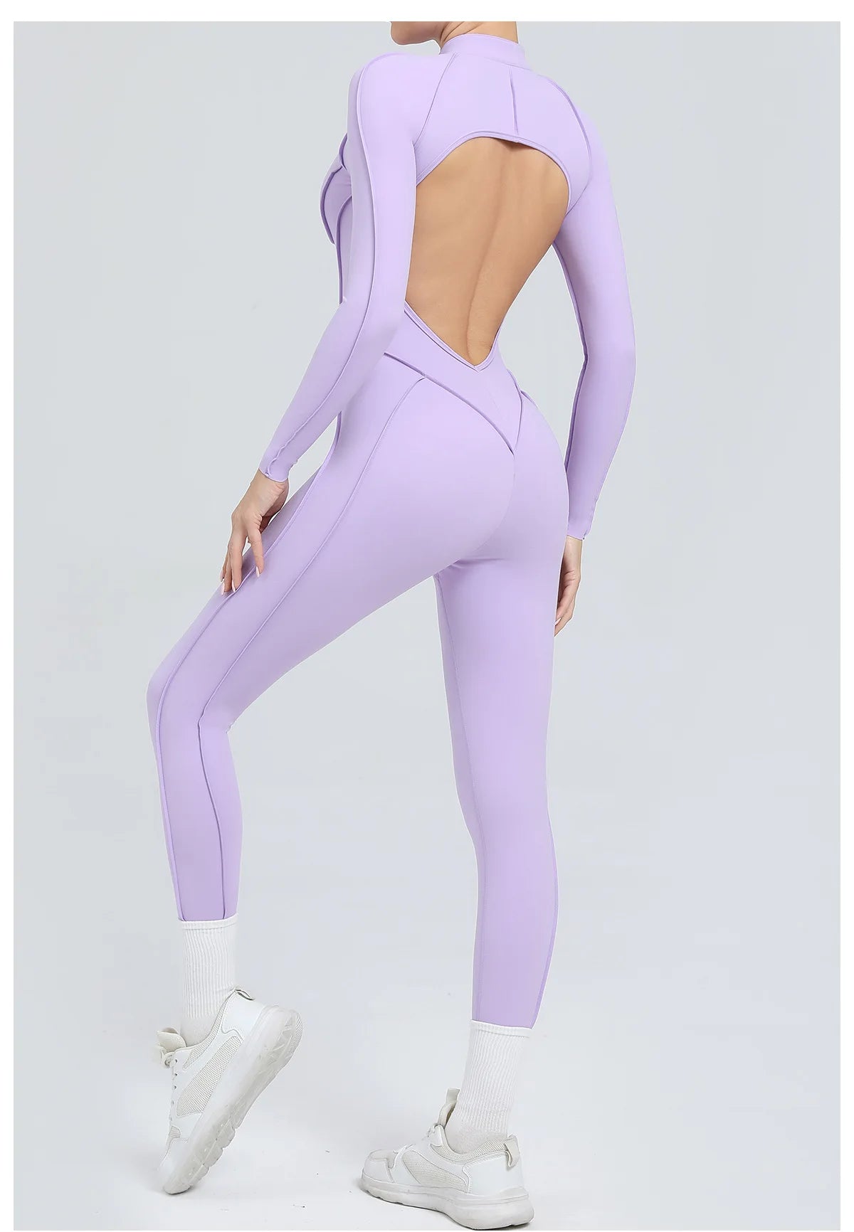 One Pieces Long Jumpsuits Sexy Womens Overalls Mono Streetwear Yellow Body Long Sleeves Woman Clothing Summer Gym Sportswear