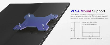 AHXJKA 15.6”Portable Monitors Game Screen HD Computer Expand  Laptop Second Display Speaker For XBox PS4/5 Switch With Speaker