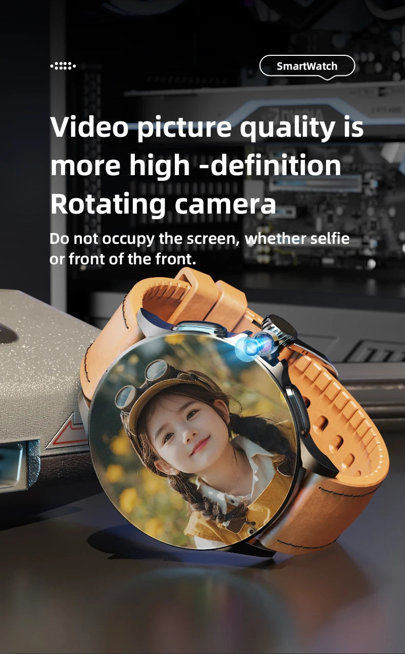 VALDUS GT200 4G Smartwatch HD Camera Man Woman Video Chat Fingerprint Control 32GB Memory WIFI GPS Step Smart Watch For Android