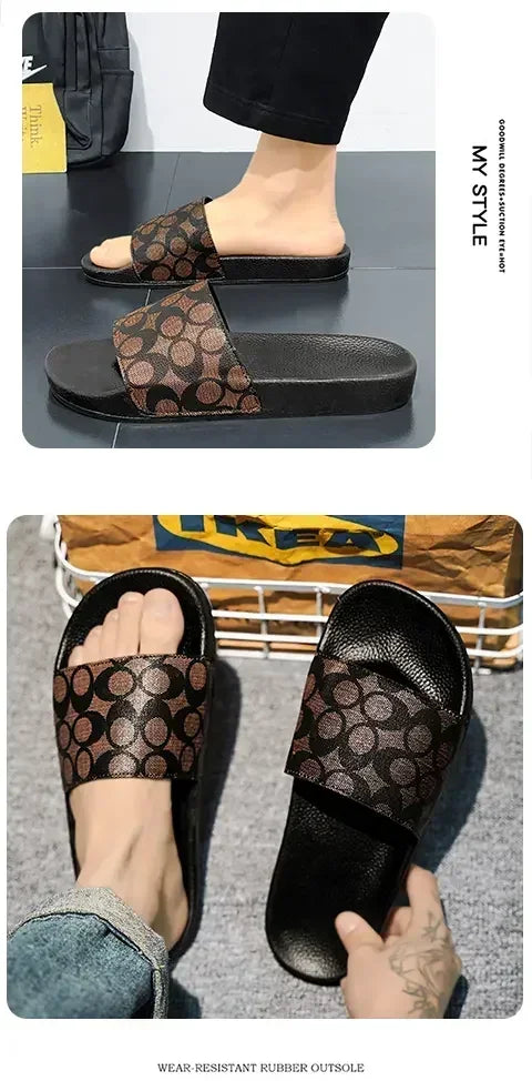Outdoor Sandals Clogs Beach Slippers Summer Men Fashion Slippers Indoor Home Slides Bathroom Shoes Comfortable Soft Flip Flops