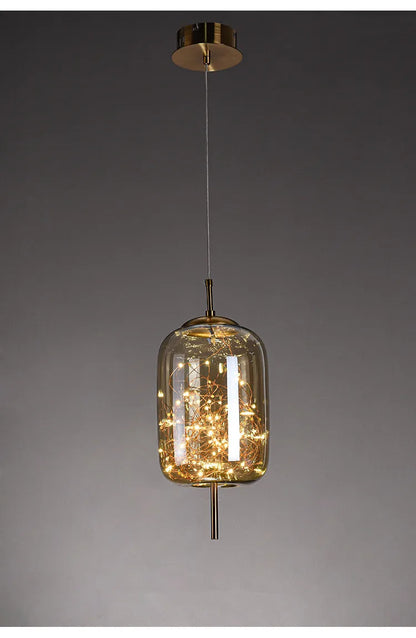 Modern Led Pendant Lamp Glass Ceiling Hanging Lights Fixture Luminaire Chandeliers Lustres Suspension Luminaire Bedroom Decor