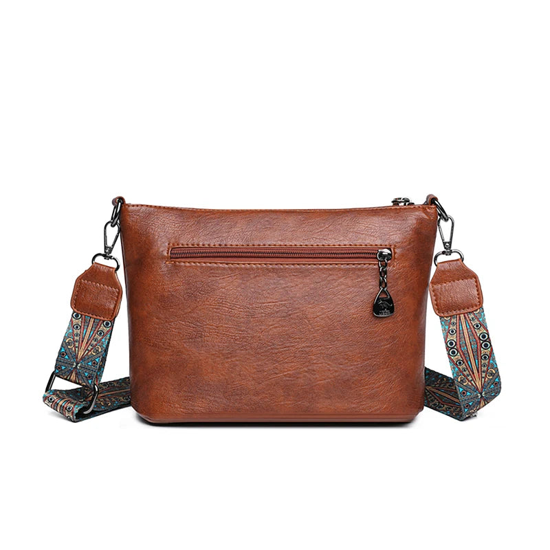 Solid Color Luxury Designer High Quality Leather Women's Handbag Purses Multifunctional Ladies Shoulder Messenger Bags Sac Femme