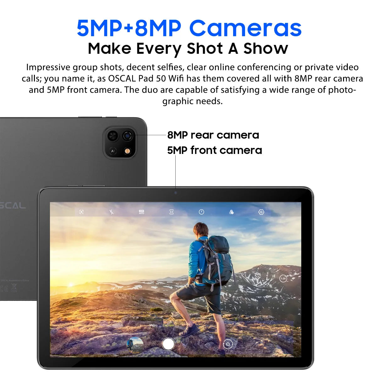 Blackview Oscal Pad 50 WIFI Tablet PC 10.1 Inch 6GB(2+4)RAM 64GB ROM Wi-fi 6 5100mAh 5000mAh Tablet PC Android 13 Tablet Android