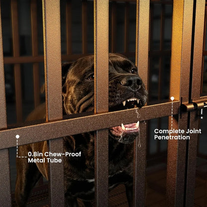 48 Inch Heavy Duty Strong Metal Dog Crate,Indestructible Escape Proof Kennel For High Anxiety Large Dogs, Custom