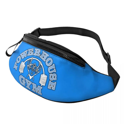 Powerhouse Gym Fanny Bag Custom Bodybuilders Fitness Crossbody Waist Pack Men Women Cycling Camping Phone Money Pouch