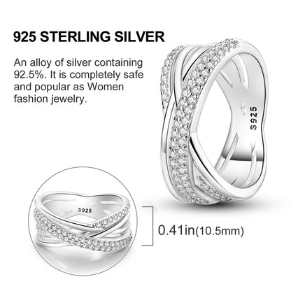 Original 925 Sterling Silver Ring Colorful Diamonds Cubic Zircon Finger Ring For Women Jewelry Wedding Engagement Birthday Gift