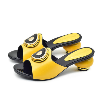 New Fashion Open Toe Ladies Shoes and Sandals Luxury Designer High Heels Sandals for Wedding Nigerian Women Party Pumps