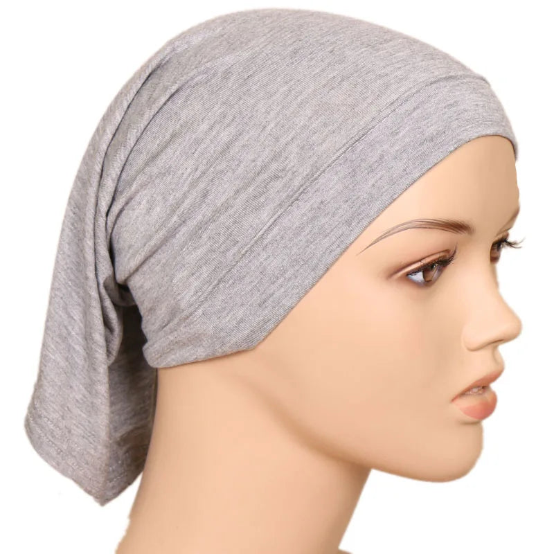 Muslim Underscarf Turban Hijab Ninja Inner Hat Women Chemo Cap Hair Loss Cover Bonnet Instant Bonnet Femme Musulman Headband