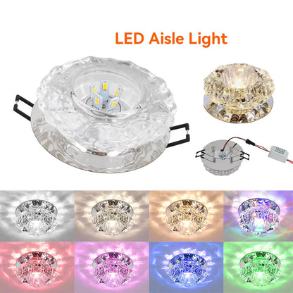 Aisle Flush LED Ceiling Lamp Living Room Crystal Corridor Aisle Lights LED Ceiling Lights Luces Front Techo Balcony Lamp Porch