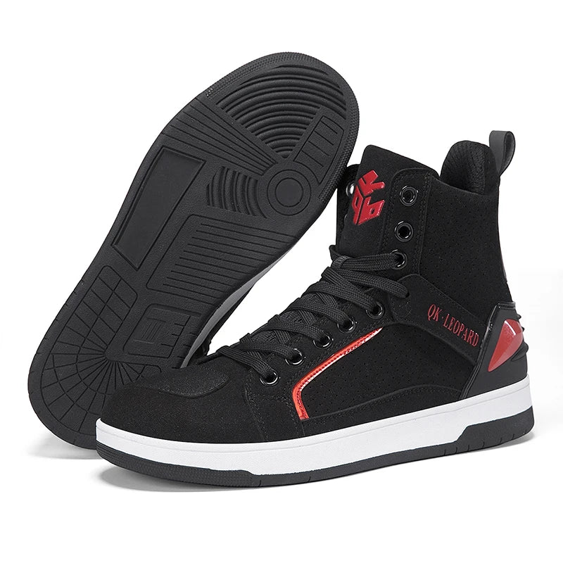 2026 New Men's Motorcycle Shoes Fashion Breathable Men Motorcycle Boots Road Racing Motos Protective Boot TPU Anti-fall Shoes