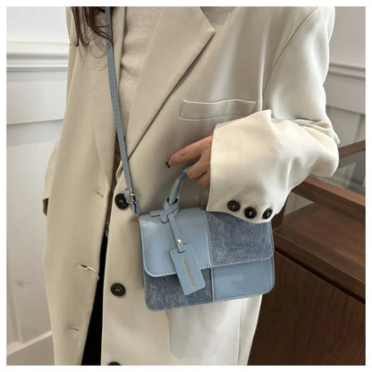 Elegant Women's Handbag Crossbody Shoulder Bag, Snap Closure Tote Bag, Everyday Accessory, Geometric Pattern, Fashion Lovers