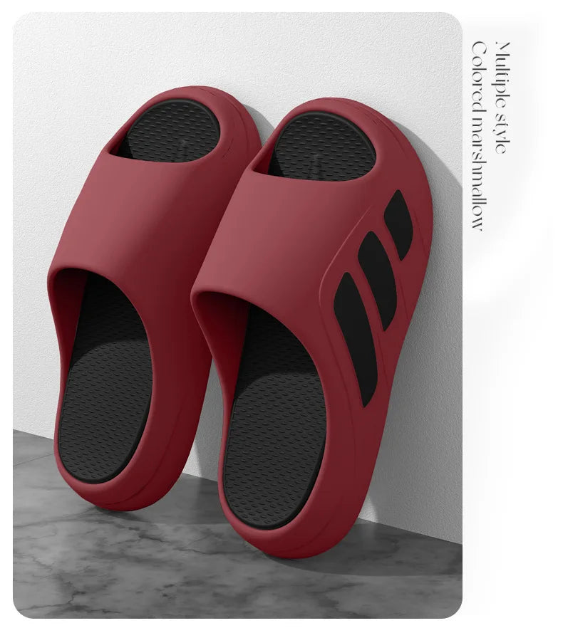 New Men Slippers Slides with a Sense High Aesthetic Value External Wear Anti Slip Thick Bottom, Beach Cool Slippers for Men
