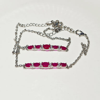 WEDDING Natural Ruby Bracelet For Women Adjustable Fine Jewelry Stone luxury fashion women jewelry anniversary & engagement
