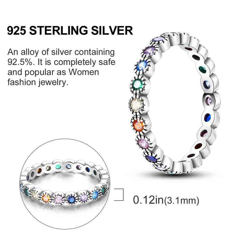 2026 New 925 Sterling Silver Rings Zircon Sparkling CZ Rings Rings For Women Original Wedding Fine Jewelry Accessories Gifts