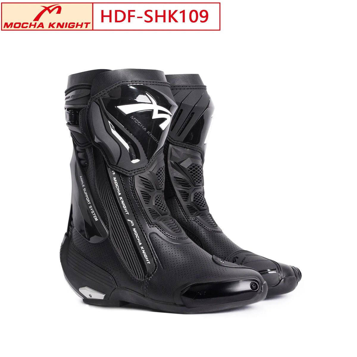 MOCHA Off-Road Riding Boots Ankle & Shin Impact Protection Non-Slip Wear-Resistant Sole for Track Enduro Competitive Riding