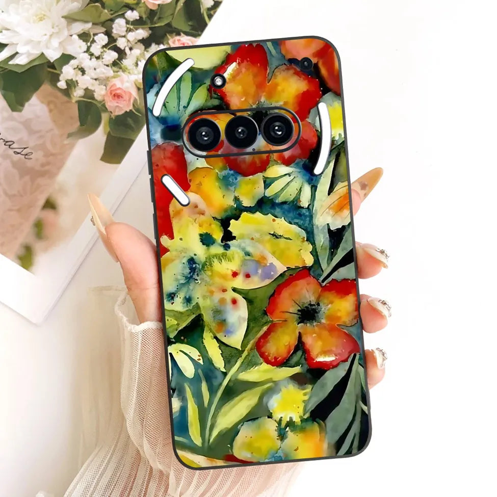 Casing For Nothing Phone (3a) A059 Cover For Nothing Phone 3a Case Silicone Cute Cat Fashion Butterfly Funny Painted