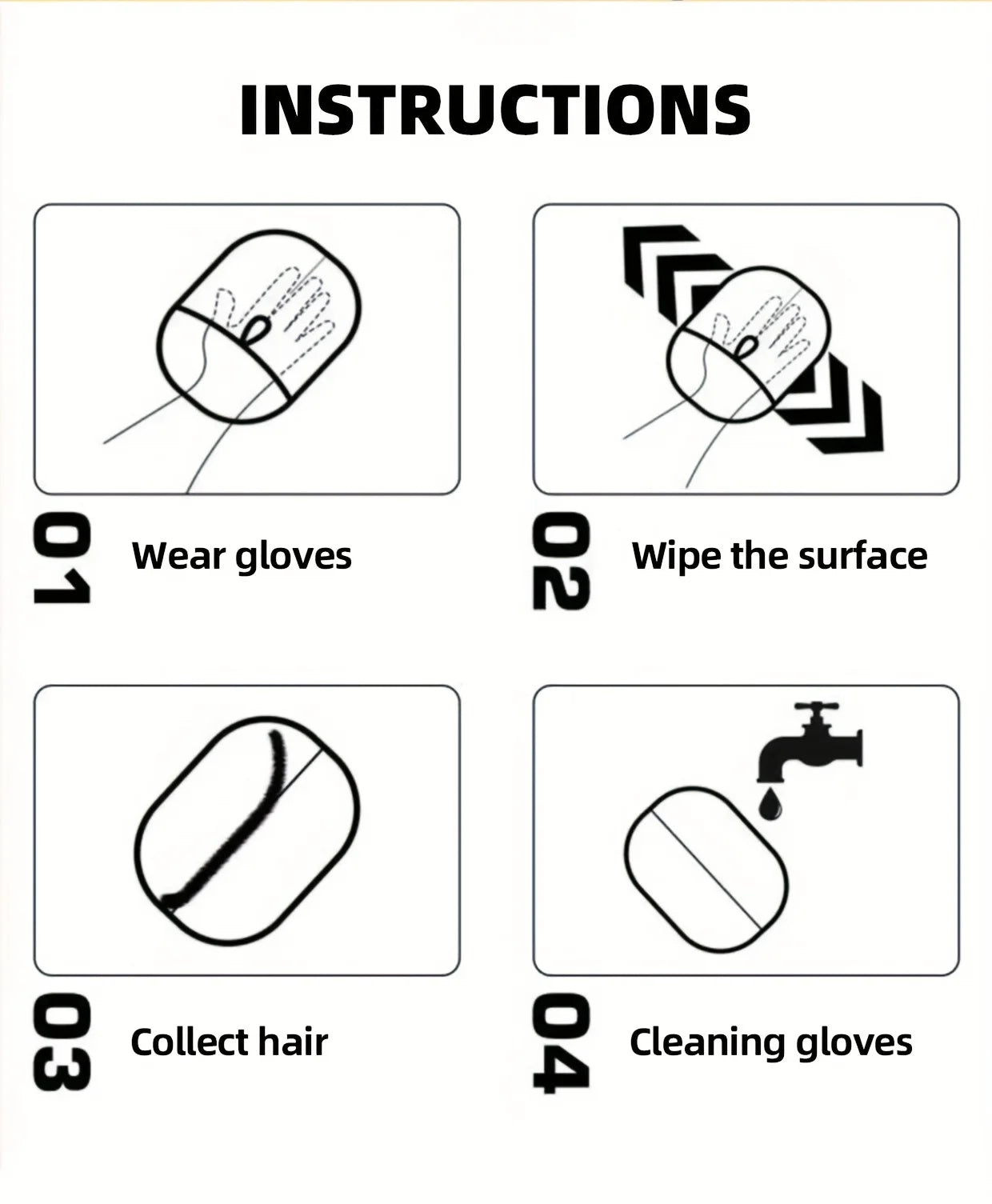 Pet Static Hair Removal Gloves Reusable Tool Washable Upgrade Edition Large Grooming Beauty Carpet Dog Cat Fur Supply Sofa Cloth