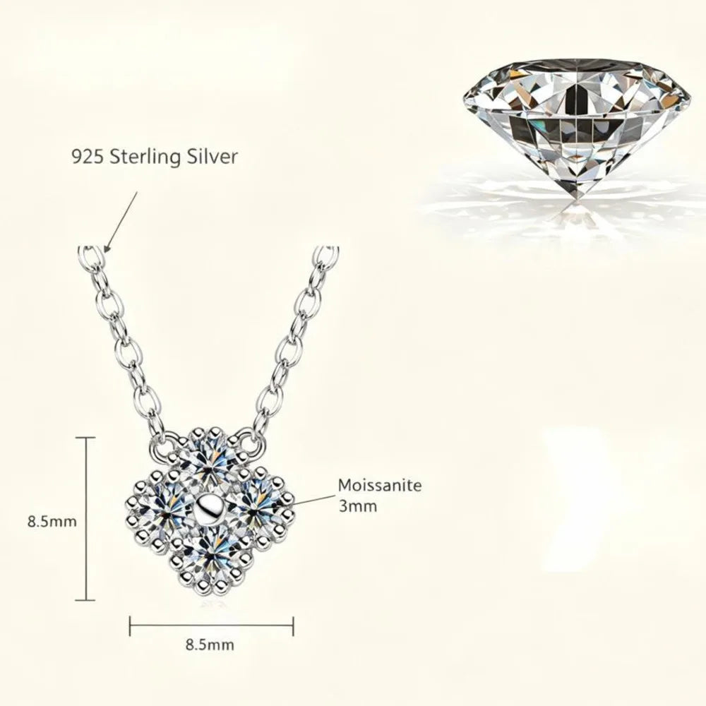 Round Brilliant Cut 3mm D VVS1 Moissanite Lariat Necklace 925 Sterling Silver Y Shape Drop Chain Fine Jewelry for Women