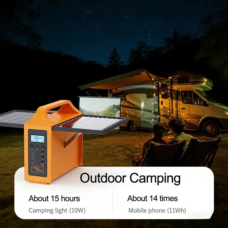100W/150W Portable Solar Power Station with LED Light & Solar Panel 220V 110V Power Supply Solar Generator Outdoor Backup Power