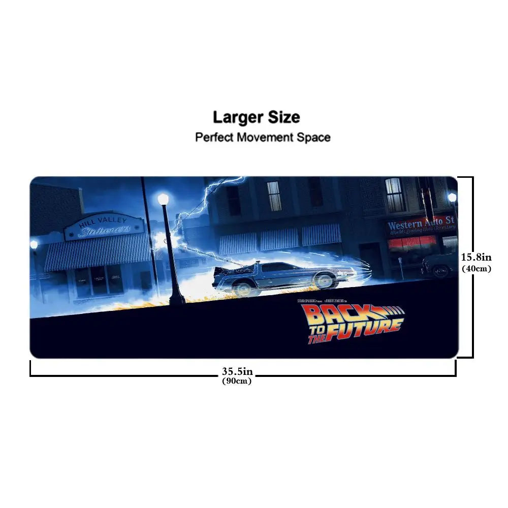 Come Back To The Future Mouse Pad Tablet Laptop xl desktop mouse mat cute HD printing Gaming keyboard pad Player 90x40 cm