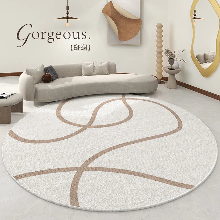 Splash ink living room decoration Round carpet large area lounge anti-slip mat luxury Nordic rugs for bedroom washable study rug