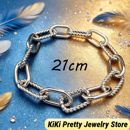 2026 New Dav High-Quality Bracelet Luxury Polished Gold Silver Tone Chain Bracelet Exquisite Craft Wrist Bangle for Formal Dinner & Dating
