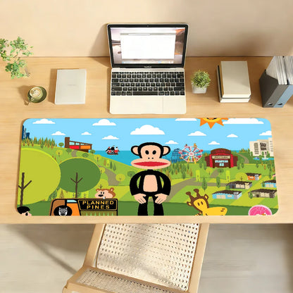 Fashion P-Paul F-Frank Mouse Pad Non-slip Rubber Computer Mat Gamer Balance Decoracion Deskmat Laptop Office Large