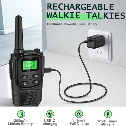 2PCS Kids Portable Outdoor Children Two Way Radio UHF Receiver Walkie-Talkie Radio Comunicador Mini Walkie Talkie For Boys Girls