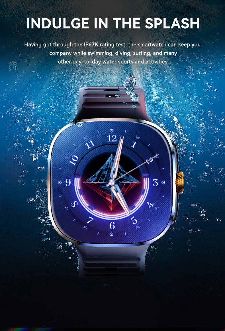 32GB+1024GB 5G LTE Smartwatch Android 10.0 2.4-inch AMOLED Display Smart Watch With 800W Pull-out Camera Sim Card Slot GPS WIFI