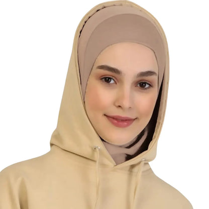 New Ready To Go Wear Instant Hijab for Women Solid Color Hemp Headscarf Neck Cover Sports Hijabs Pinless Islam Shawls and Wraps