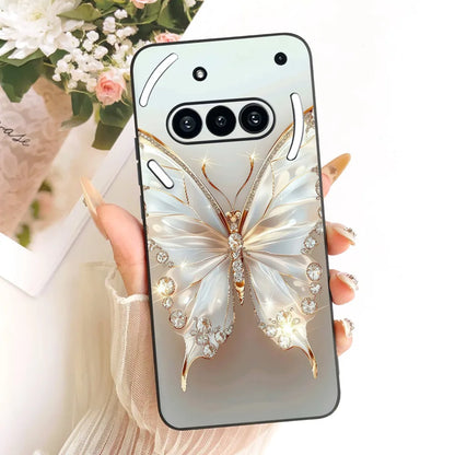 Casing For Nothing Phone (3a) A059 Cover For Nothing Phone 3a Case Silicone Cute Cat Fashion Butterfly Funny Painted