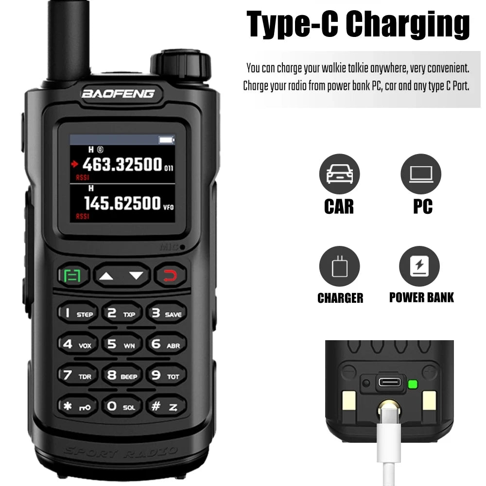 Baofeng Walkie Talkie UV-G30 Pro V1 10W Four Bands Long Range Portable Ham Radios Copy Frequency Waterproof 2-Way Radio Ham 2026